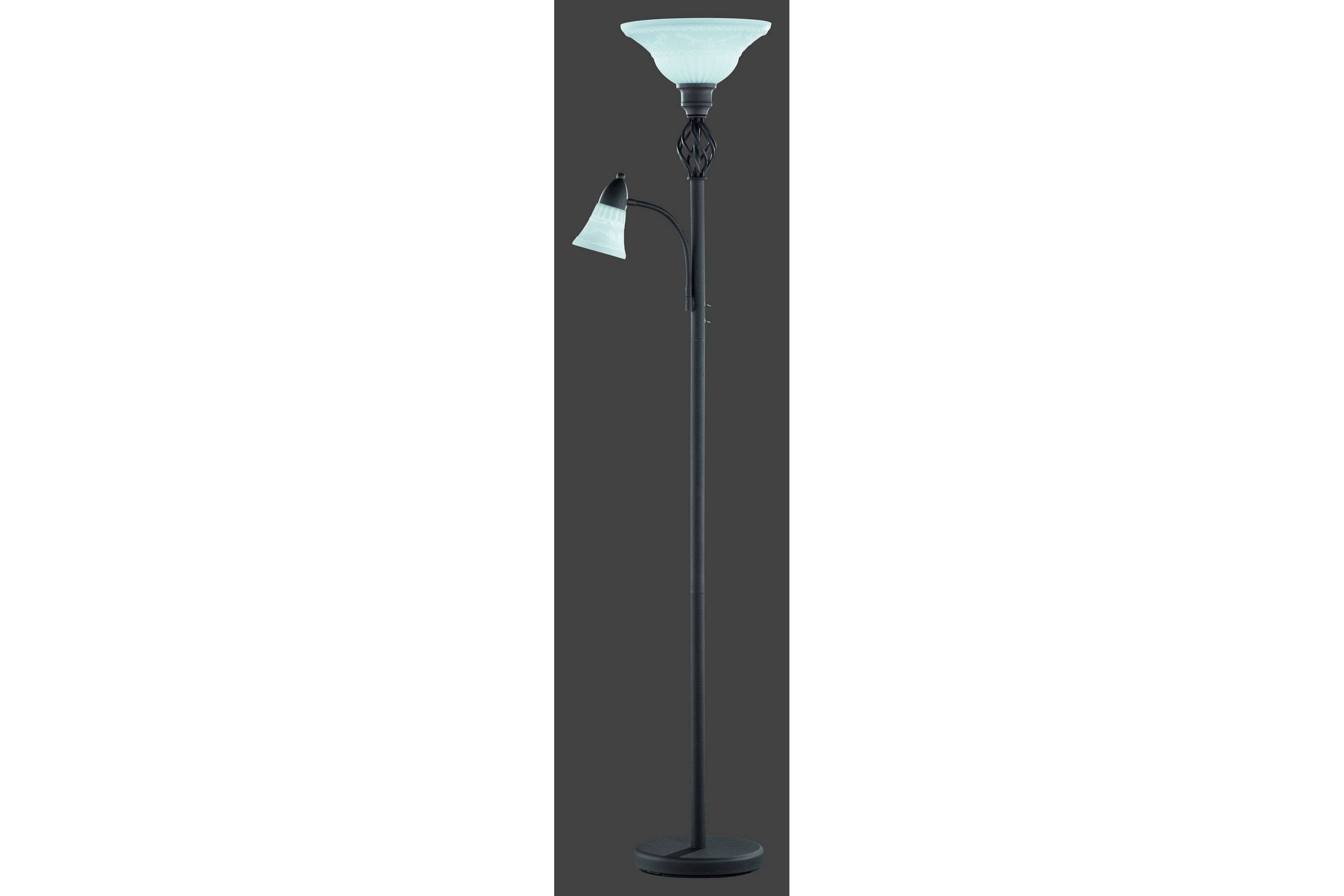ROSTICA Golvlampa uplight E27 + E14 –