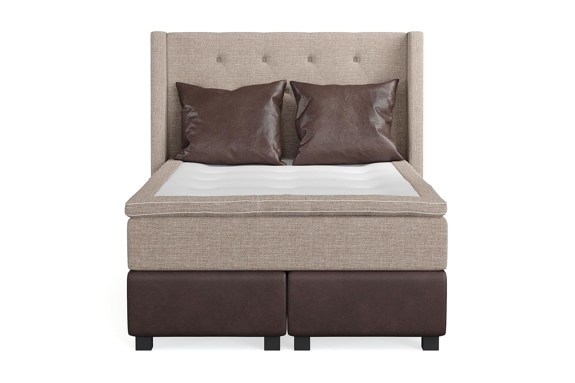 AUSTIN Kontinentalsäng 140×200 (+Fler val) Beige/Brun –