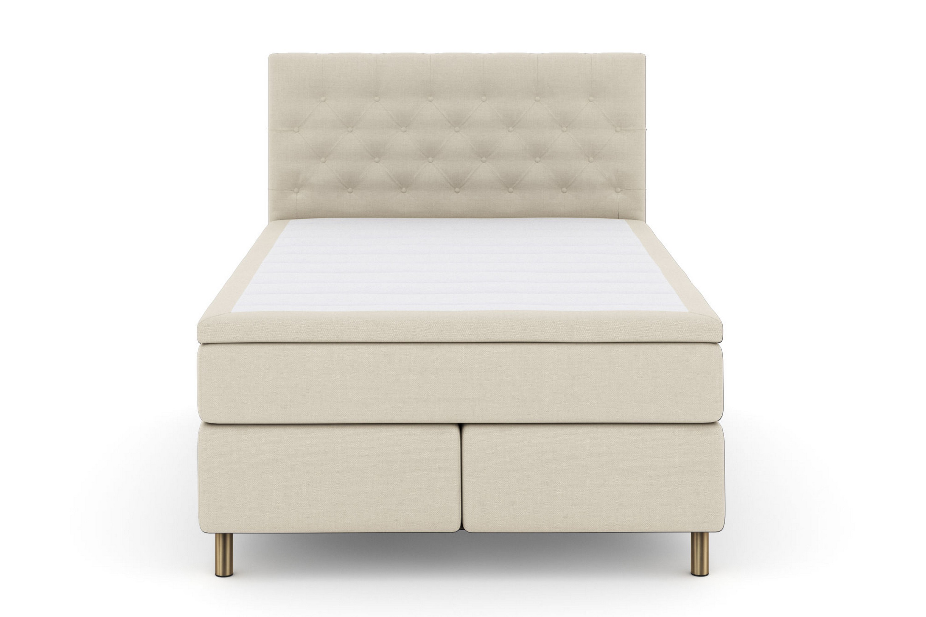 LEXI No 4 Kontinentalsäng 140 Fast/Medium Beige/Koppar –