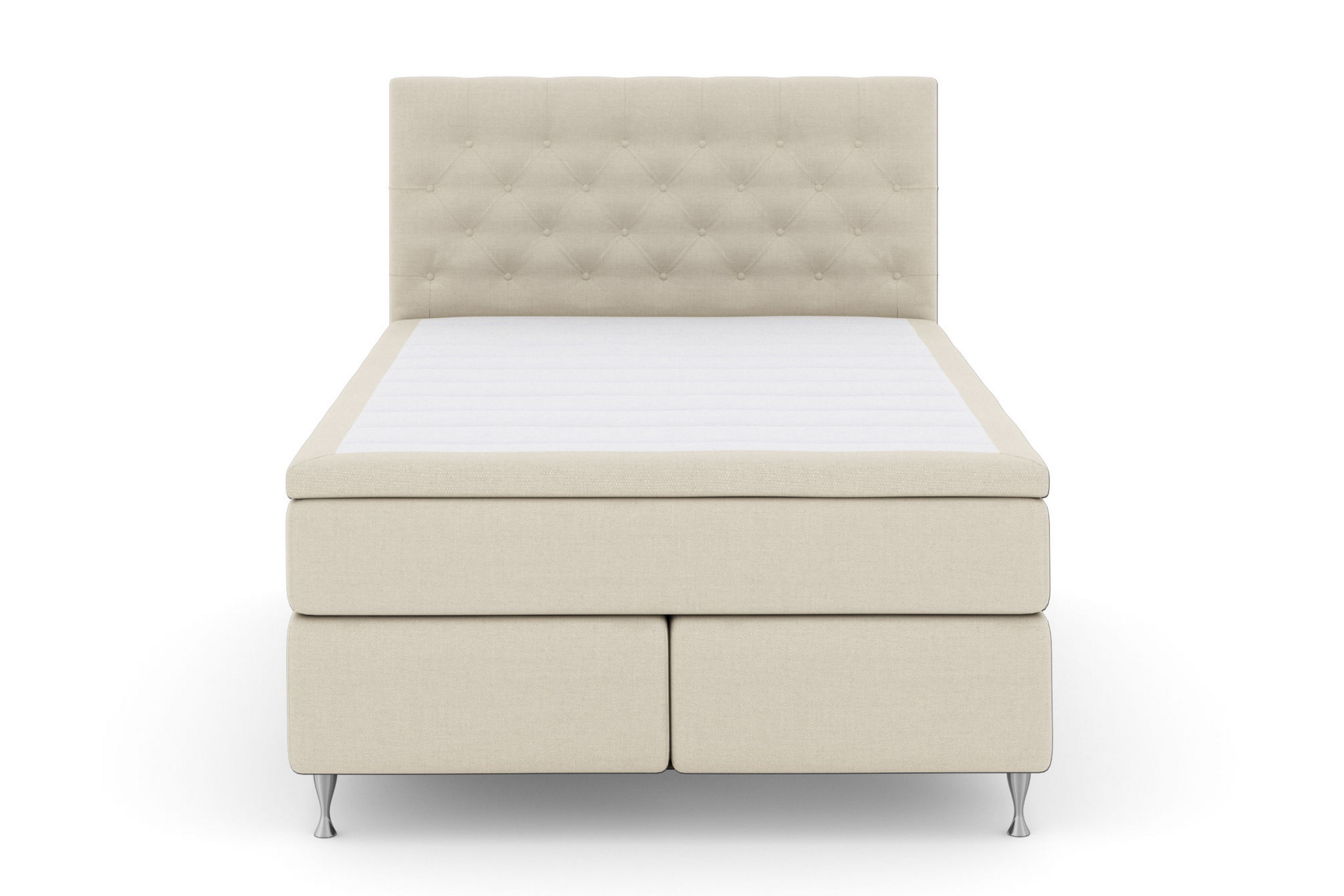 LEXI No 4 Kontinentalsäng 140 Fast/Medium Beige/Silver –