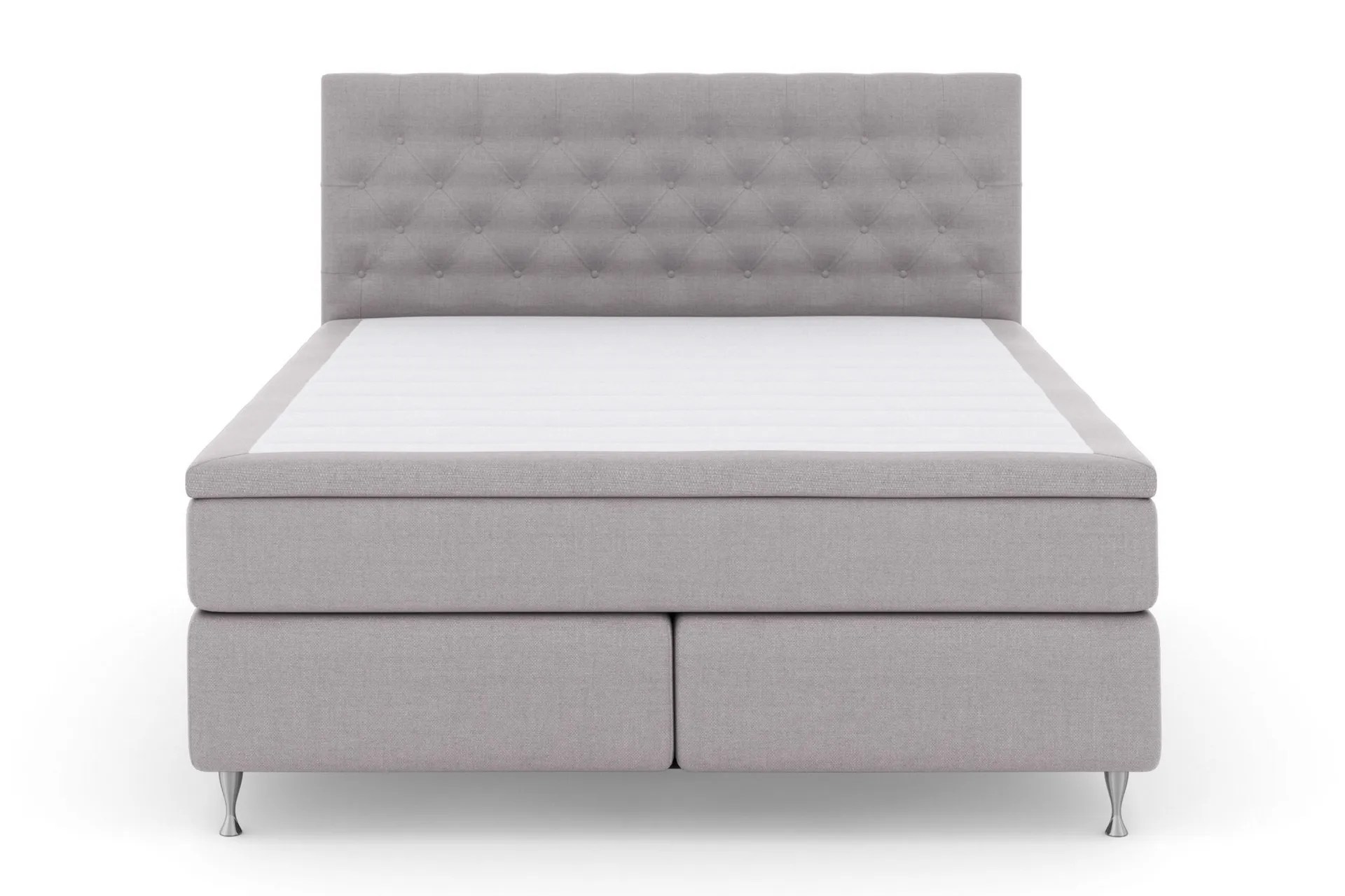 LEXI No 4 Kontinentalsäng 210 Medium Ljusgrå/Silver –