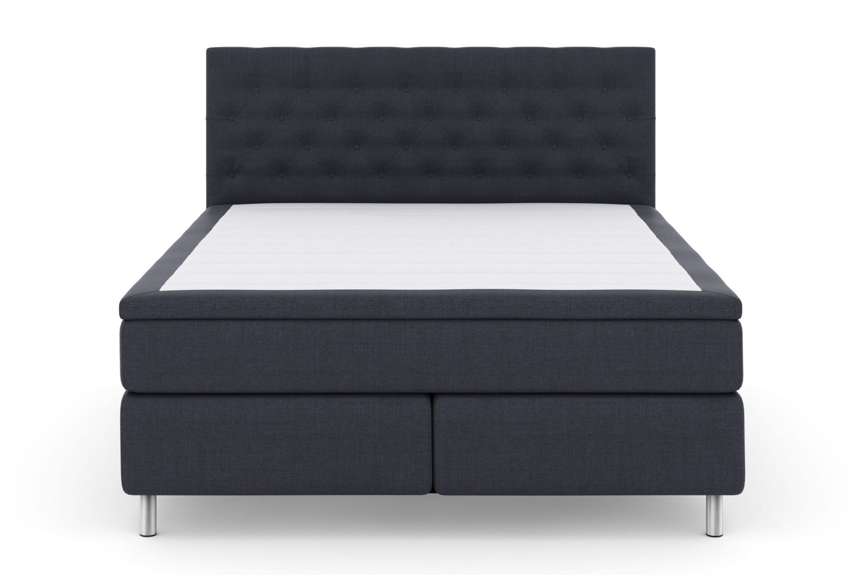 LEXI No 4 Kontinentalsäng 210 Fast Blå/Metall –