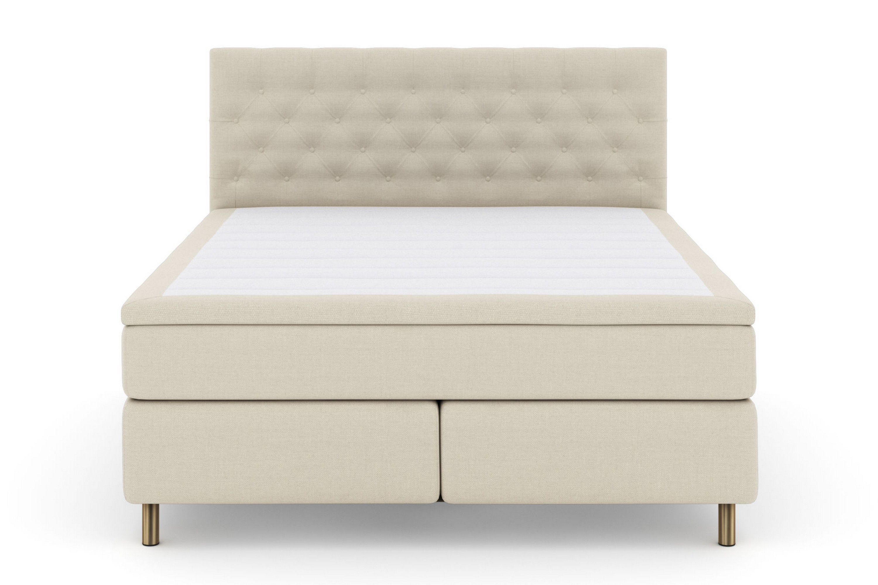 LEXI No 4 Kontinentalsäng 210 Fast/Medium Beige/Koppar –