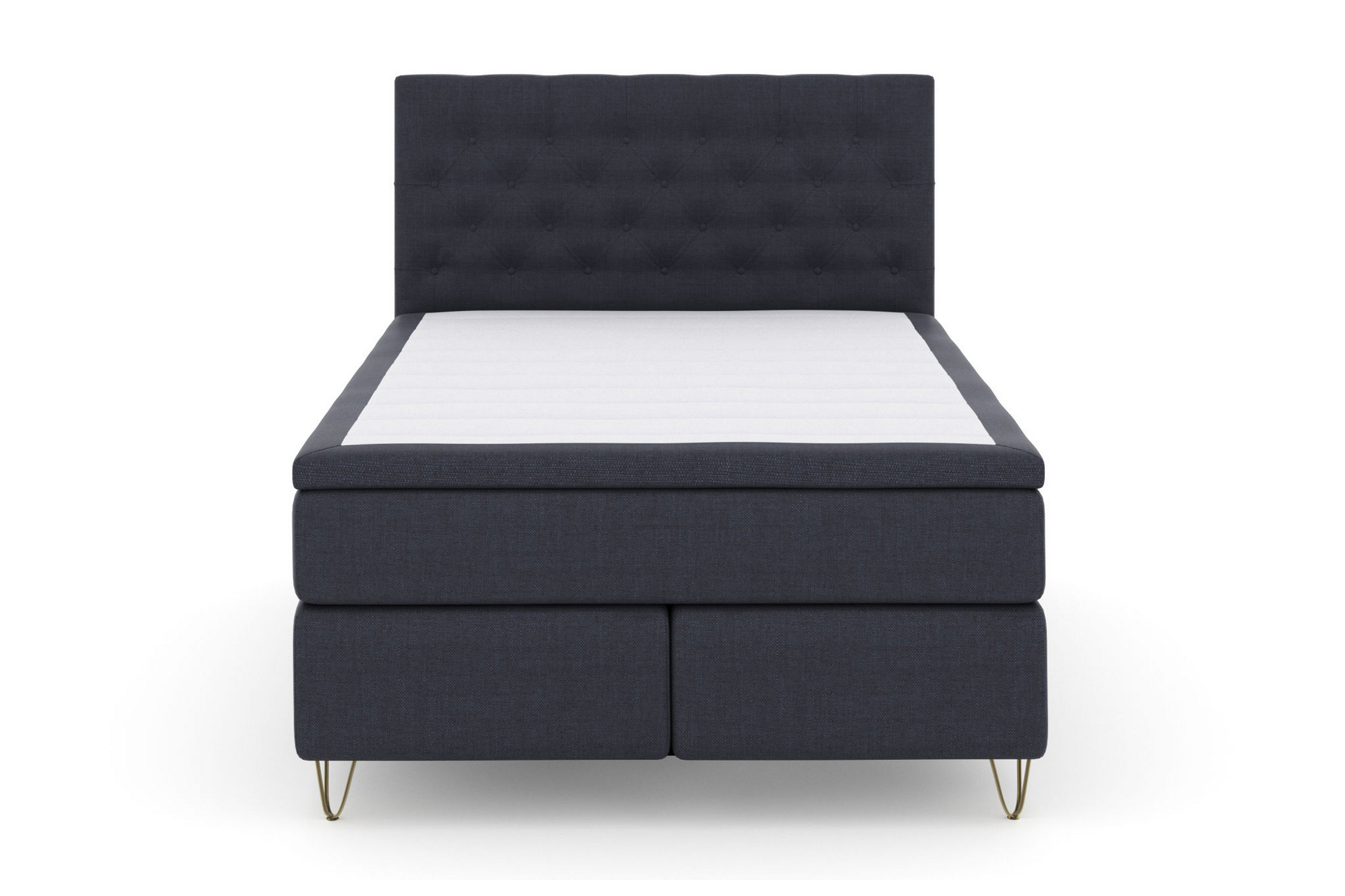 LEXI No 6 Kontinentalsäng 140 F/M Memory/Pocket Blå/Metall –