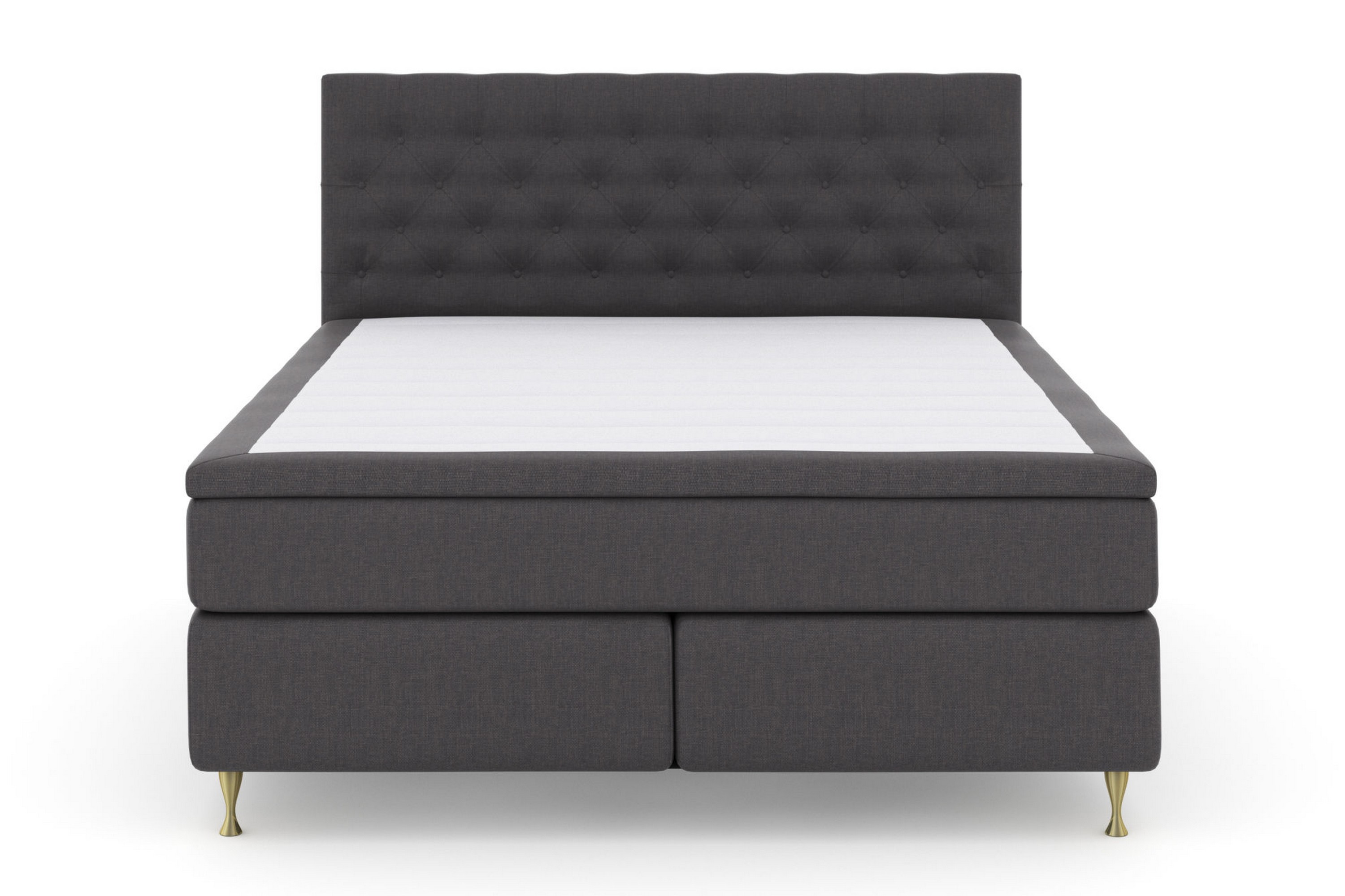 LEXI No 6 Kontinentalsäng 210 F Latex/Memory Mörkgrå/Guld –