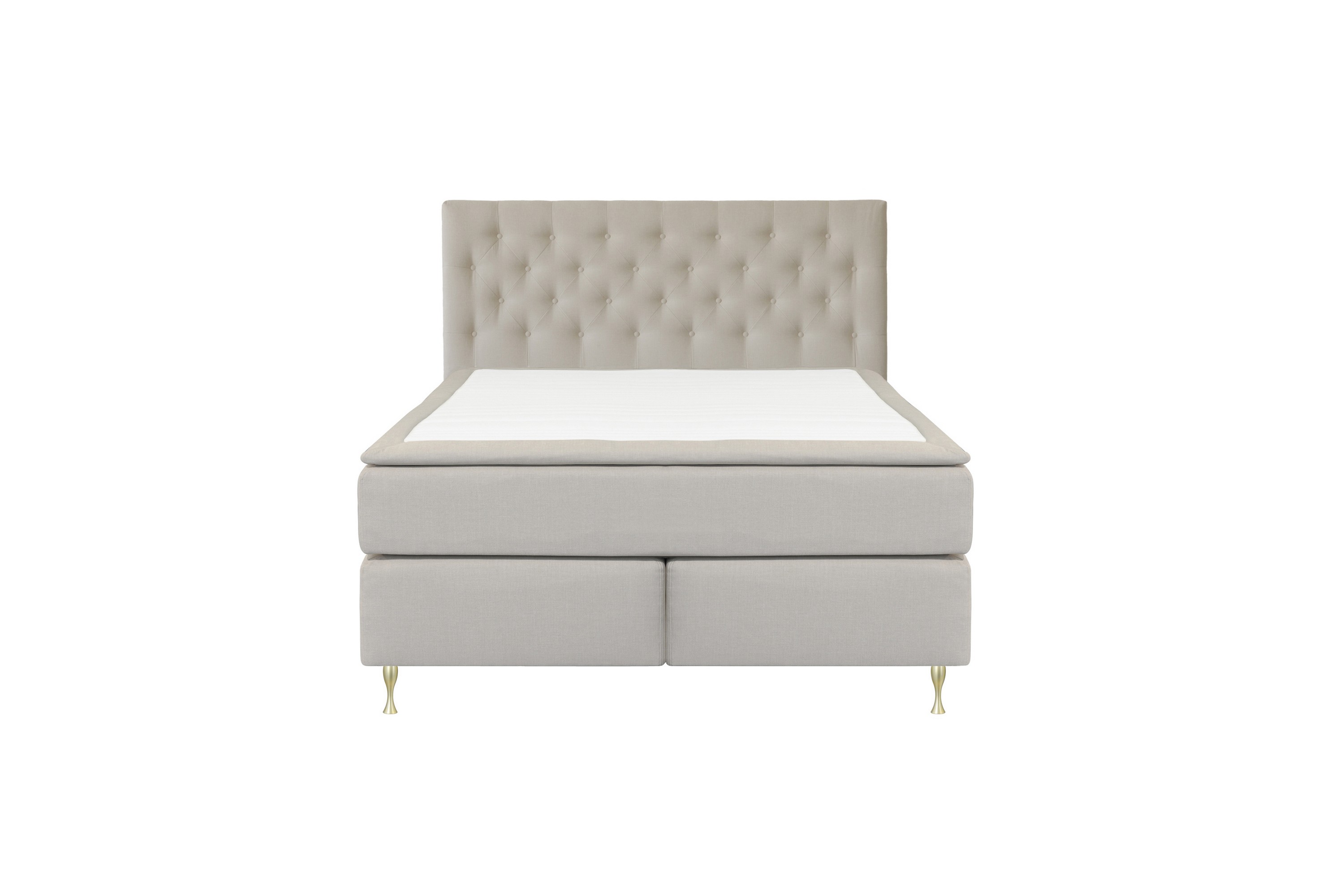 LEXI No 6 Kontinentalsäng 210 F/M Memory/Pocket Beige/Guld –