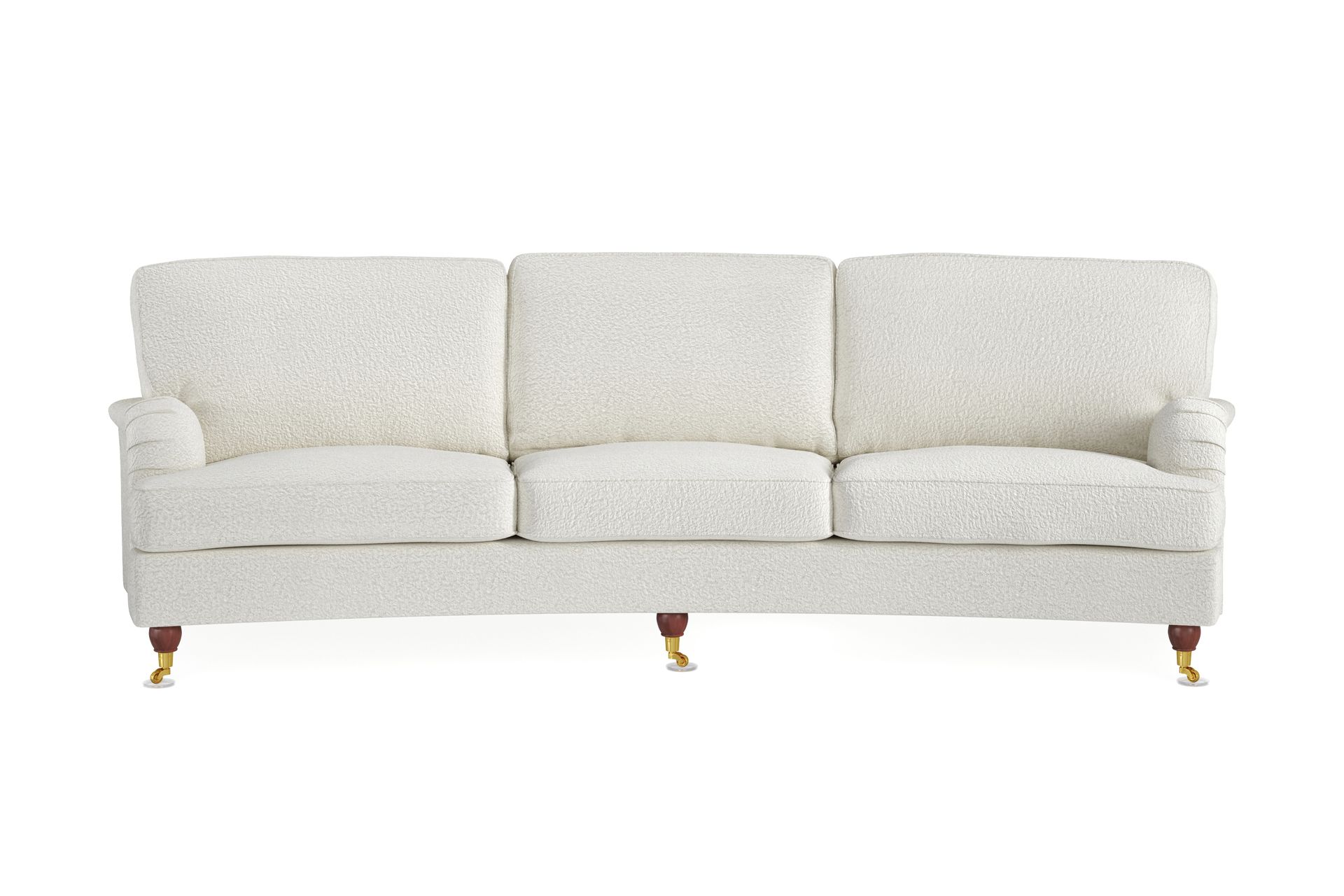 Howard Lyx 4-sits Svängd Soffa i Bouclé – Vit