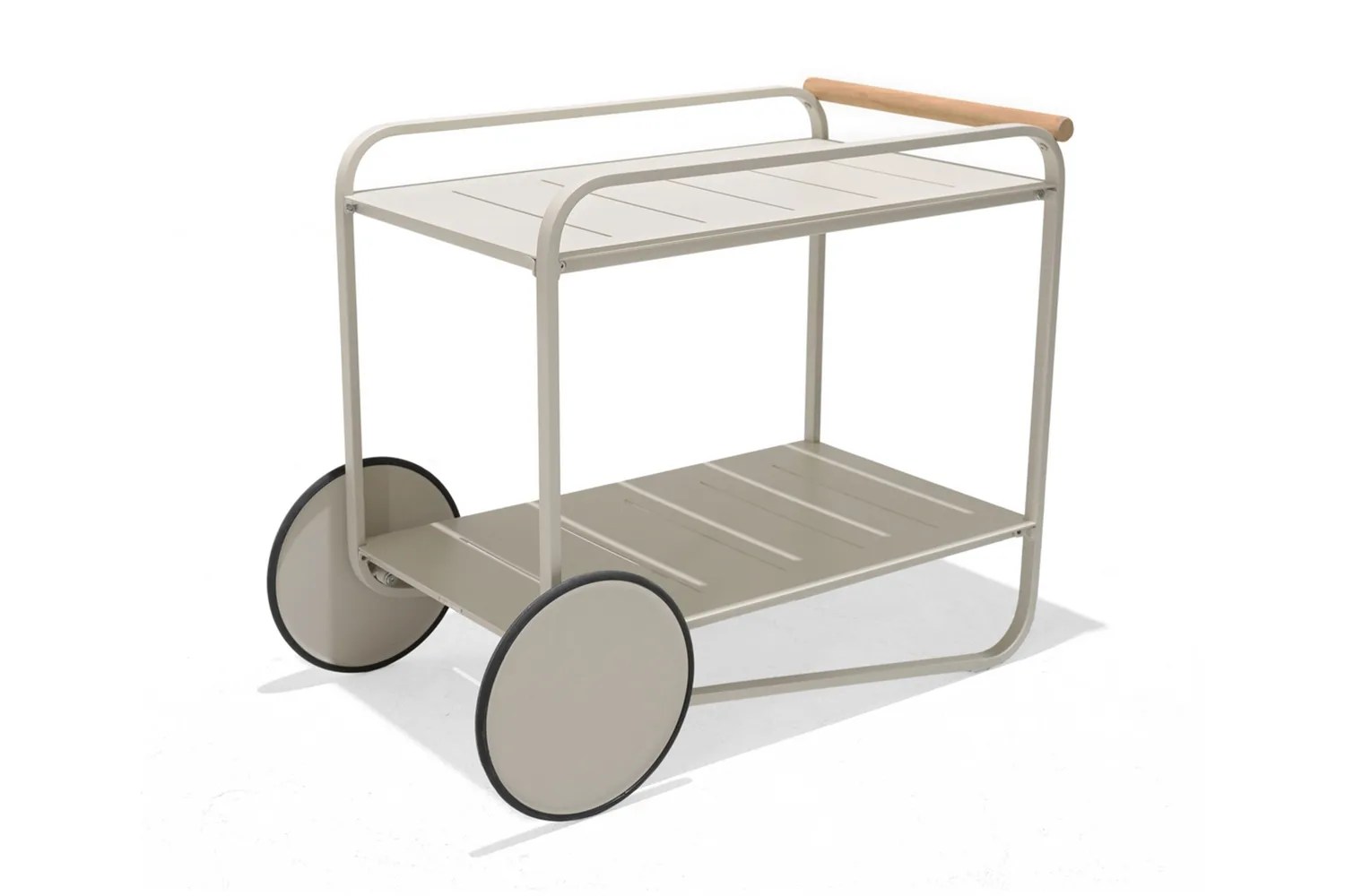 PORTALS Rullbord 92 cm Vit/Teak –