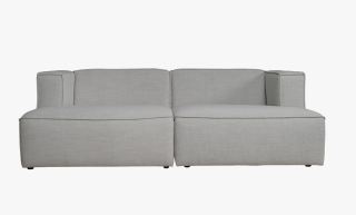 Isa 3-sits modulsoffa med schäslong grå