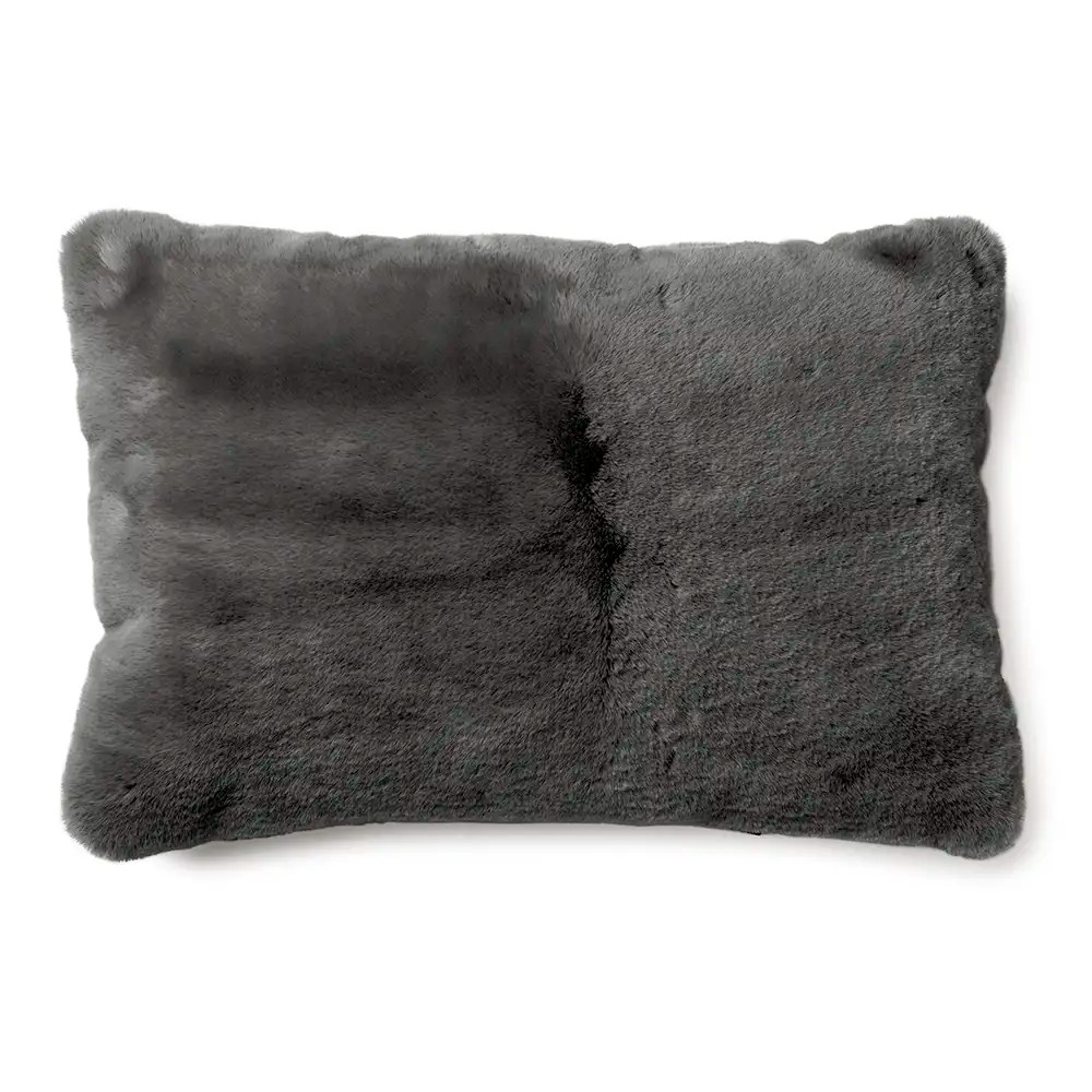 Skinnwille, Fluffy kuddfodral 40×60 cm Grey
