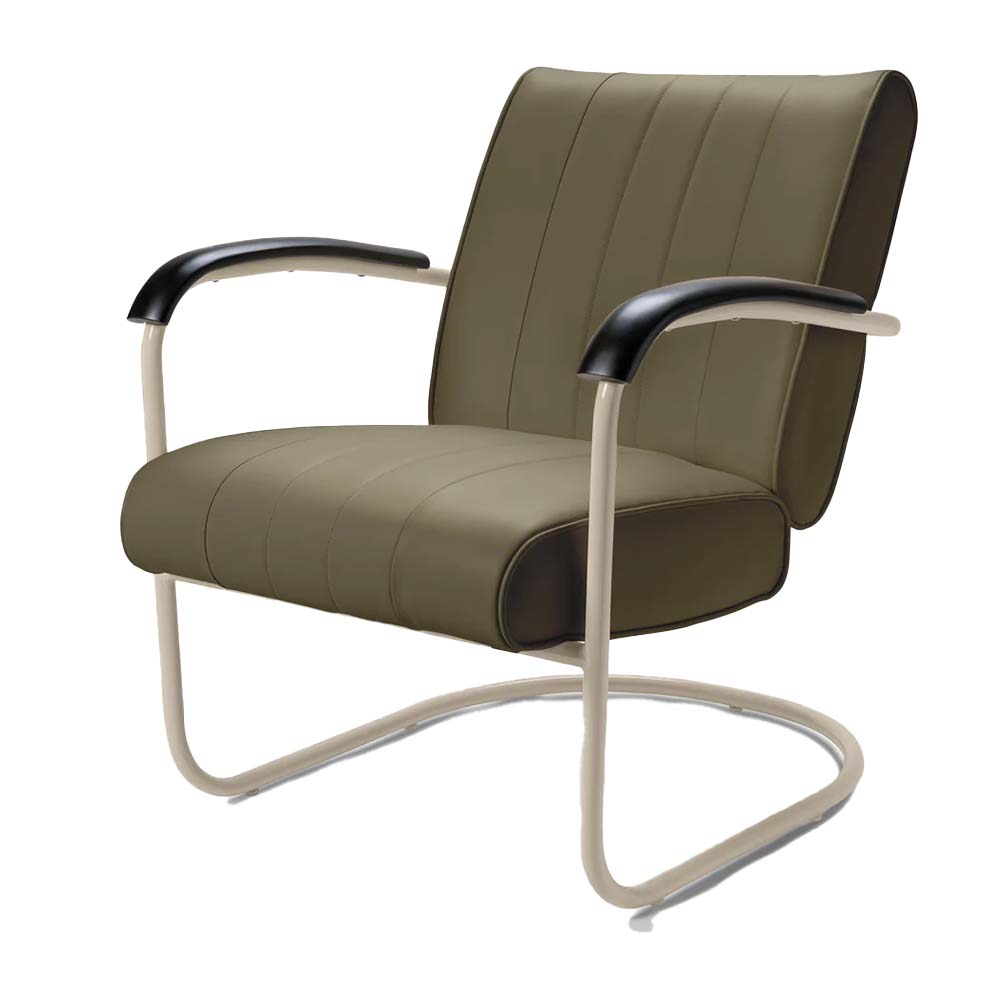 Diner stol Creme nostalgi med armstöd (Färg: NAVY)
