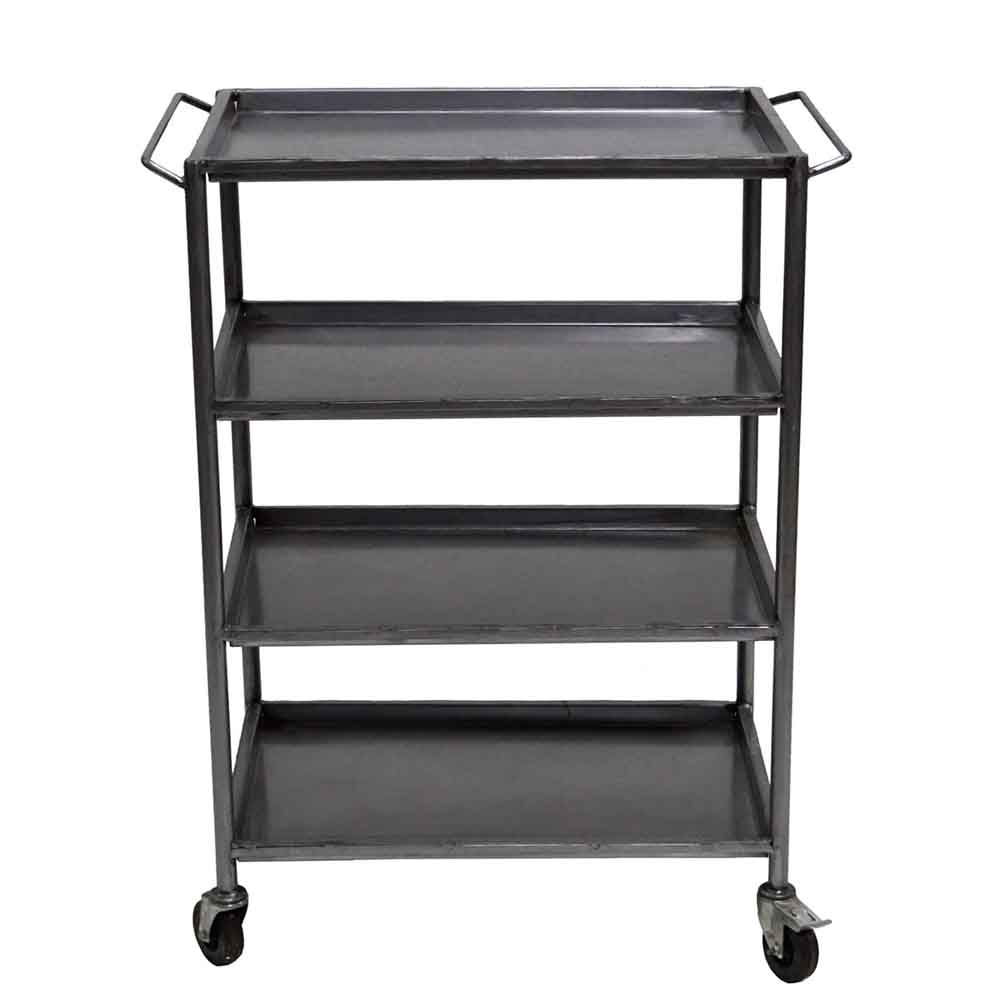 Industriellt rullbord med 4 hyllplan Trademark Living