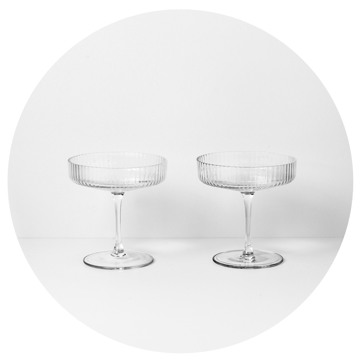 Ferm Living Ripple Champagneglas 2-set
