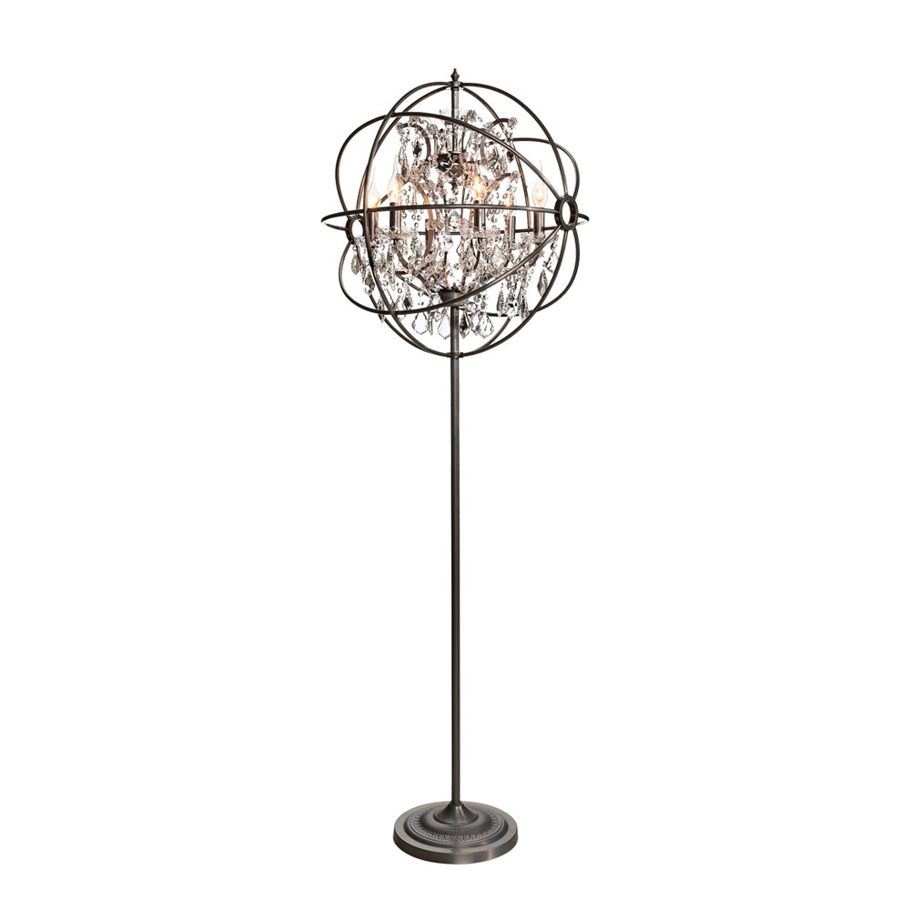 Artwood – ROME CRYSTAL Golvlampa Grå/Kristall