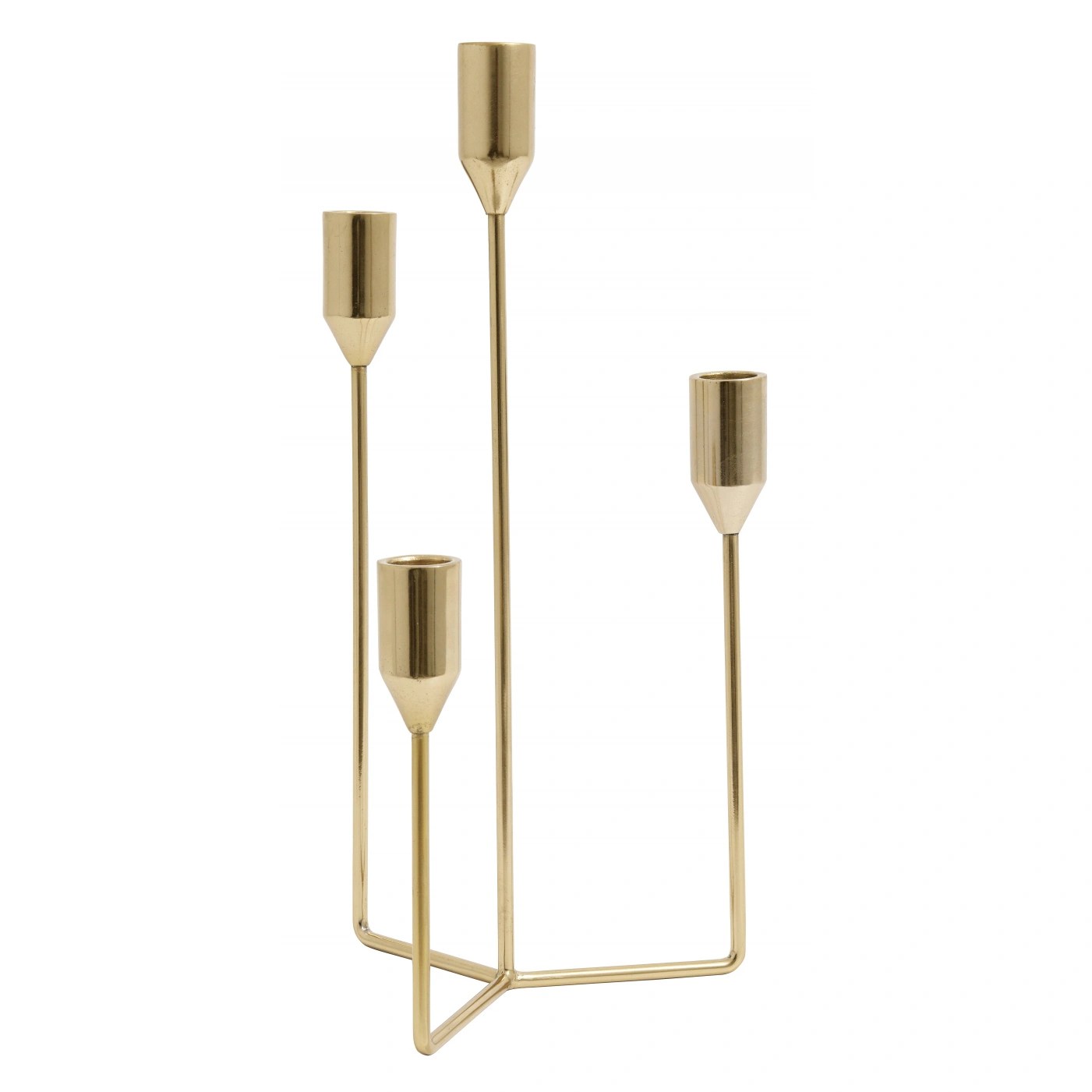 Nordal – ERA ljusstake,, guldfärgad, f/4 ljus