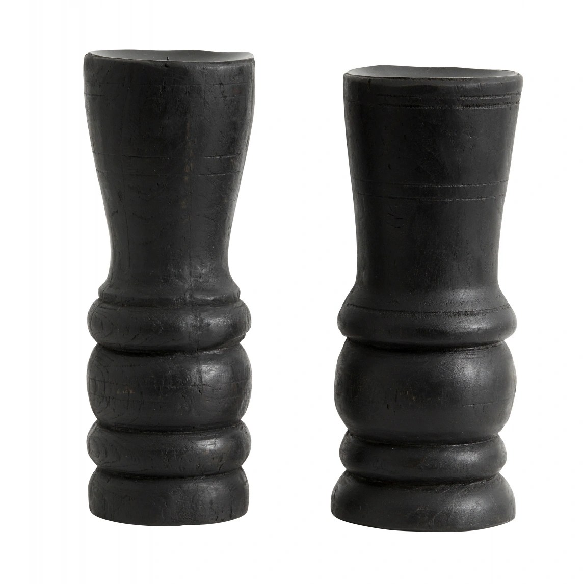 Nordal – WOODEN ljusstake, Svart, återvunnet trä