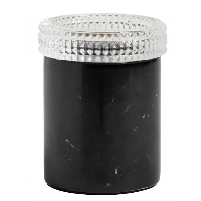 Nordal – Ljusstake i Svart och transparent glas