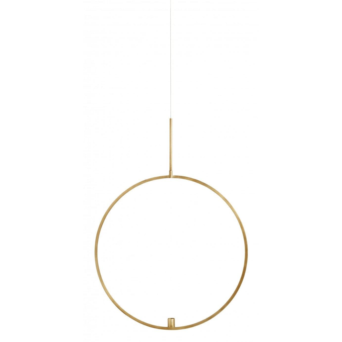 Nordal – Hängande cirkel i mässing, ljusstake, L