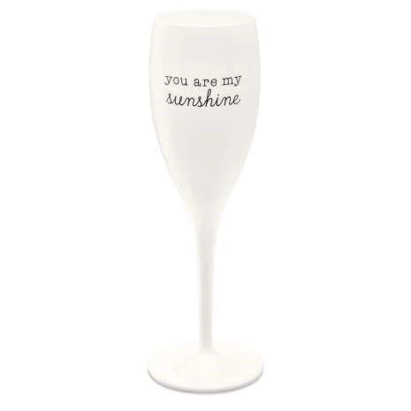 Koziol – CHEERS You are my sunshine, Champagneglas med print 6-pack 100ml