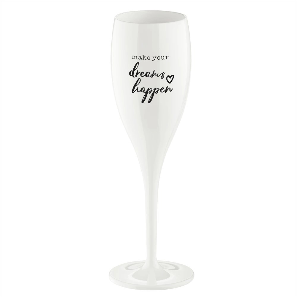 Koziol – CHEERS Make dreams happen, Champagneglas med print 6-pack 100ml