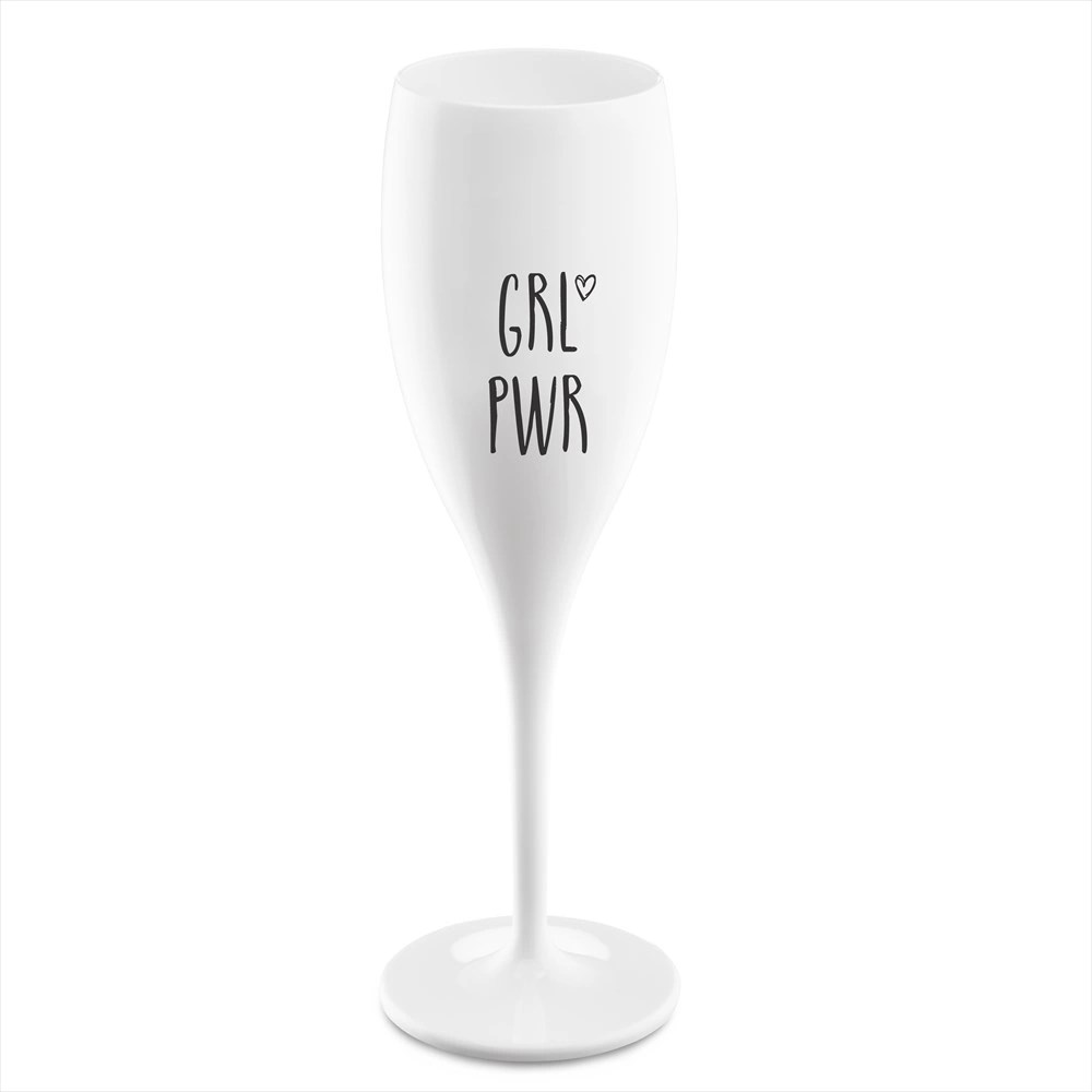 Koziol – CHEERS Grl pwr, Champagneglas med print 6-pack 100ml