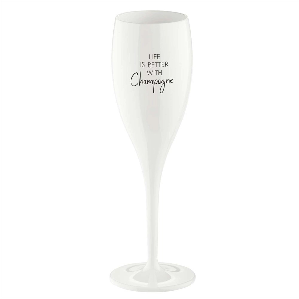 Koziol – Champagneglas 100ml 6-pack LIFE IS BETTER WITH CHAMPAGNE