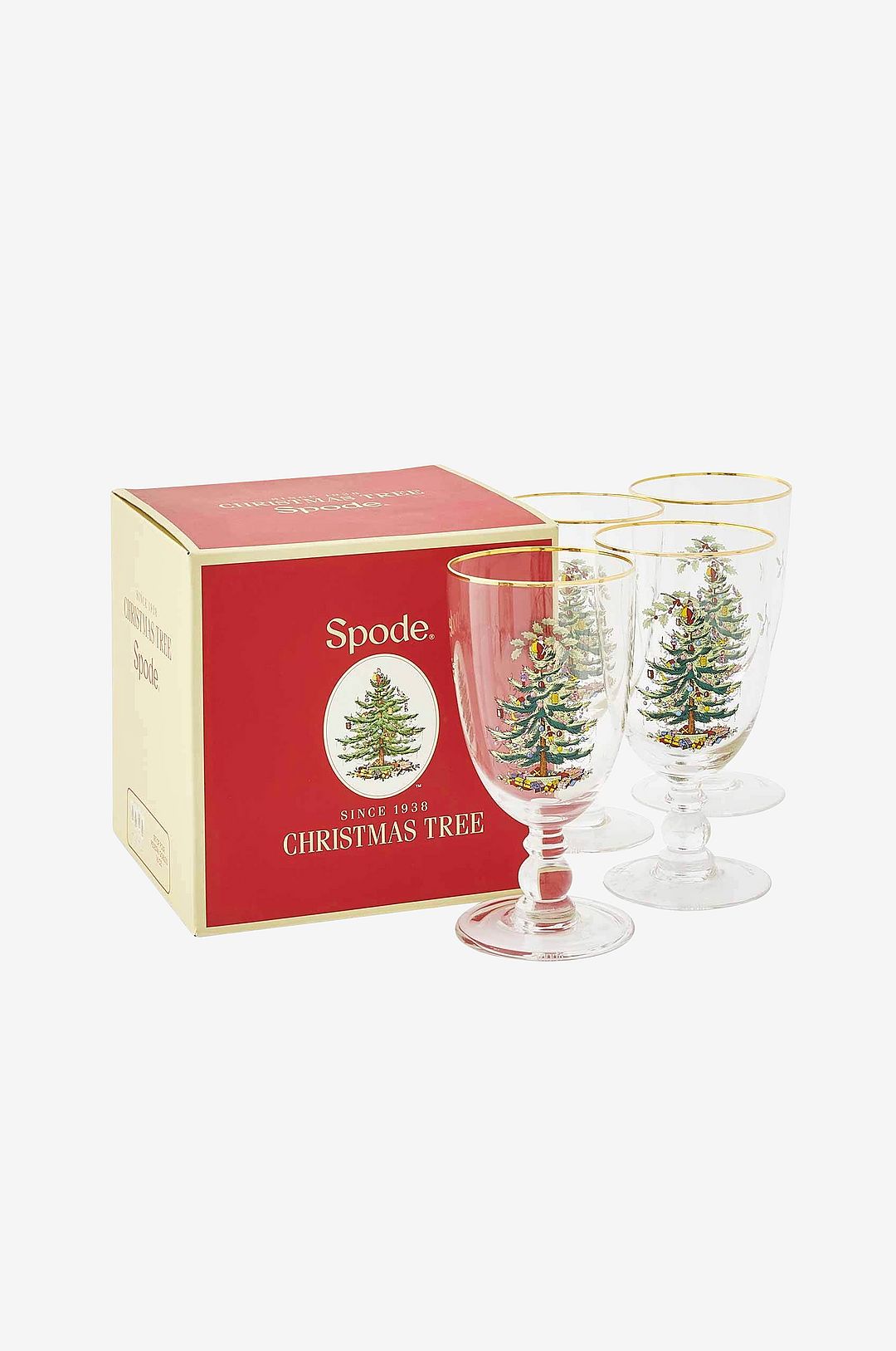 Spode – Gobletglas Christmas Tree 45 cl 4-pack – Transparent – Vinglas – Från Homeroom