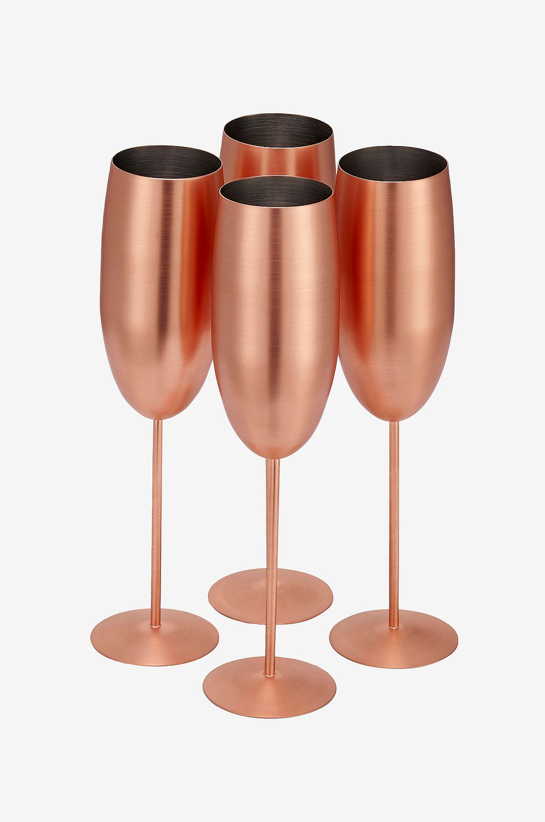 Oak & Steel – Champagneglas matt 4-pack – Rosa – Vinglas – Från Homeroom