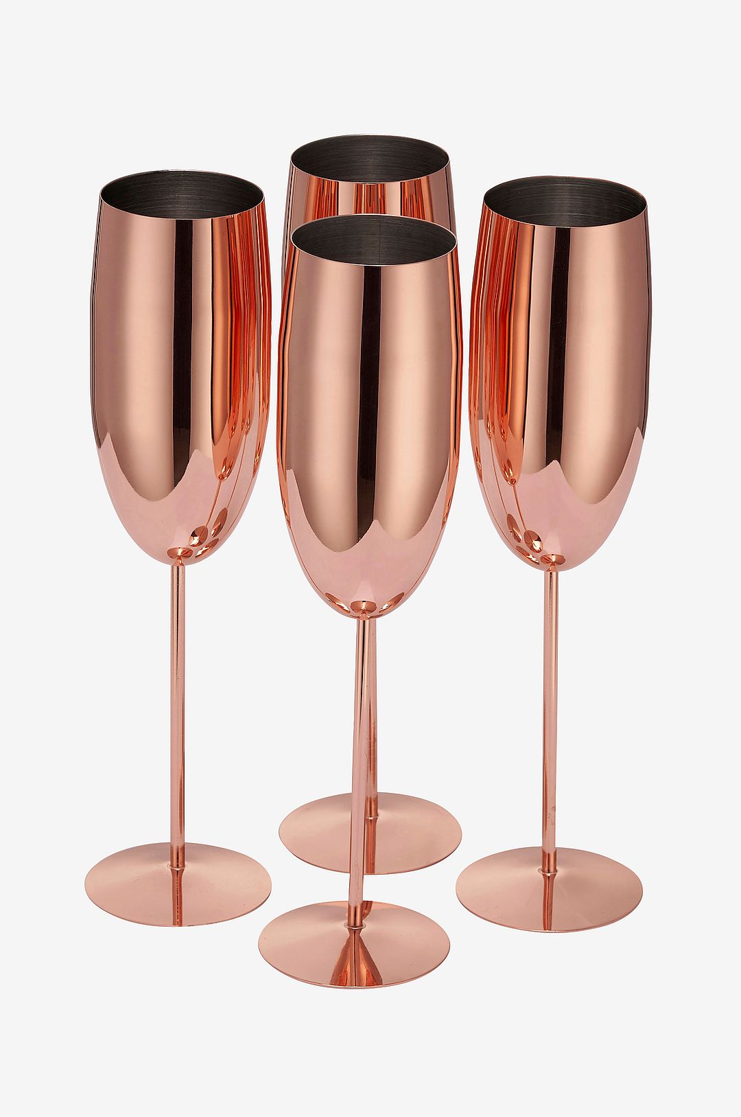 Oak & Steel – Champagneglas 4-pack – Rosa – Vinglas – Från Homeroom
