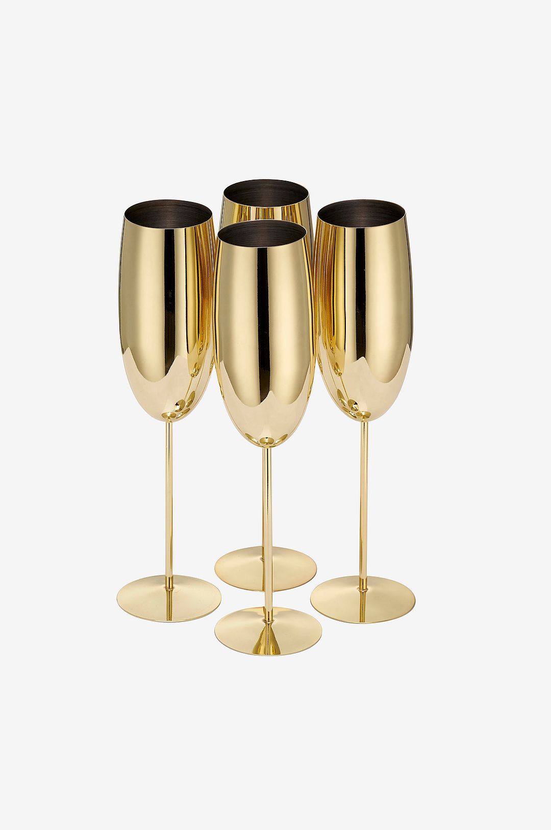 Oak & Steel – Champagneglas 4-pack – Guld – Vinglas – Från Homeroom