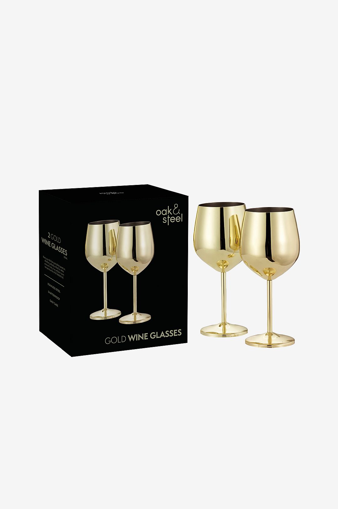 Oak & Steel – Vinglas 2-pack – Guld – Vinglas – Från Homeroom