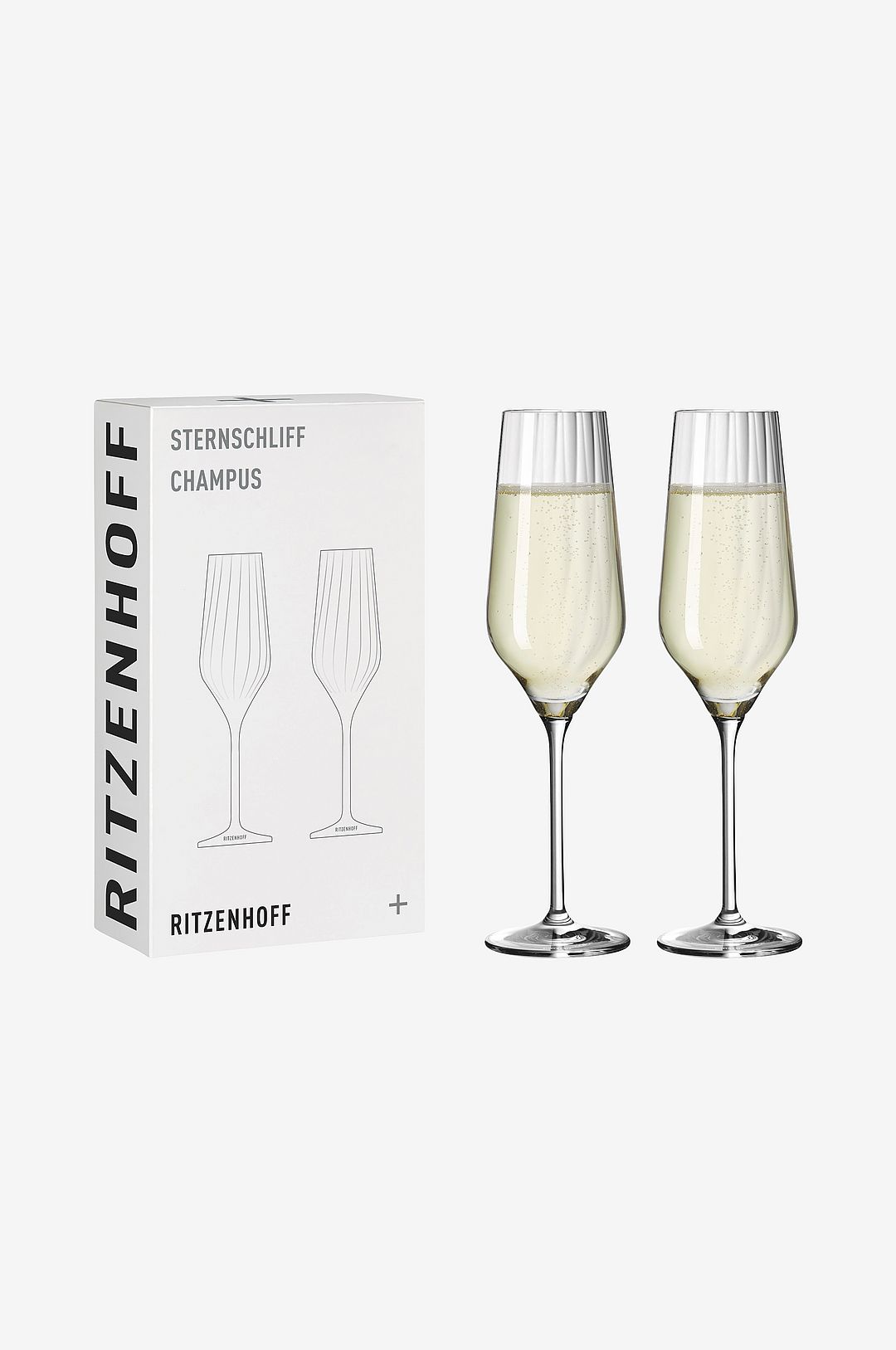 Ritzenhoff – Champagneglas Sternschliff 2-pack – Transparent – Vinglas – Från Homeroom