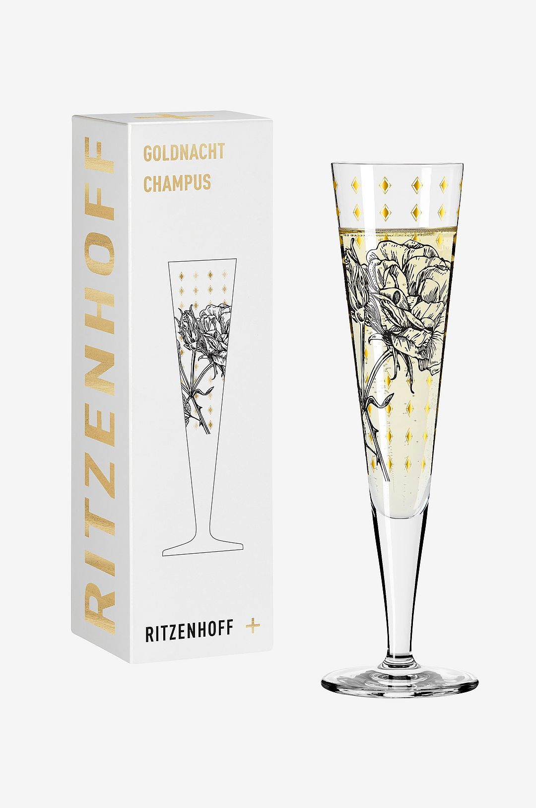 Ritzenhoff – Champagneglas Goldnacht NO:30 – Transparent – Vinglas – Från Homeroom
