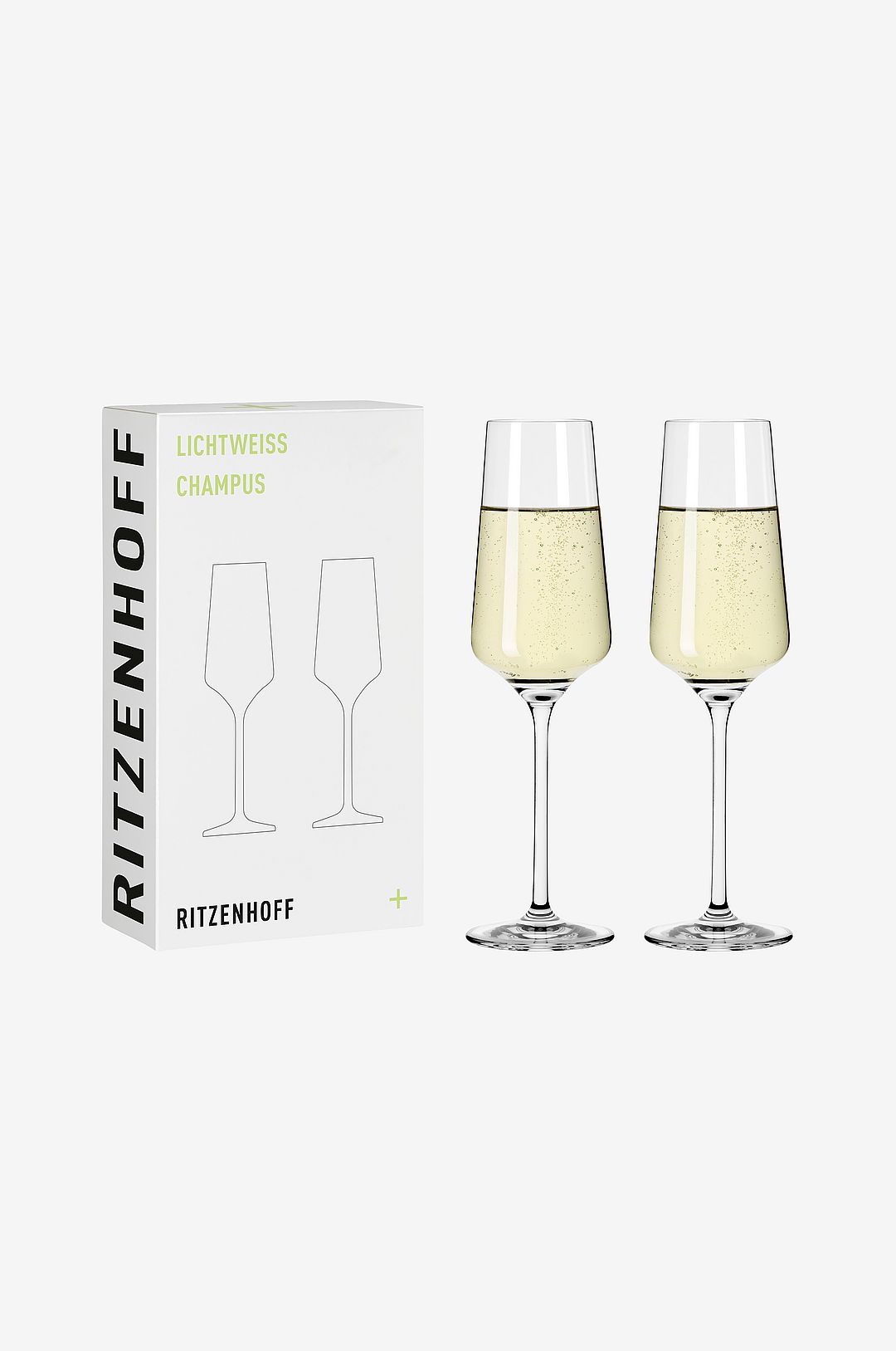 Ritzenhoff – Champagneglas Lichtweiss 2-pack – Transparent – Vinglas – Från Homeroom