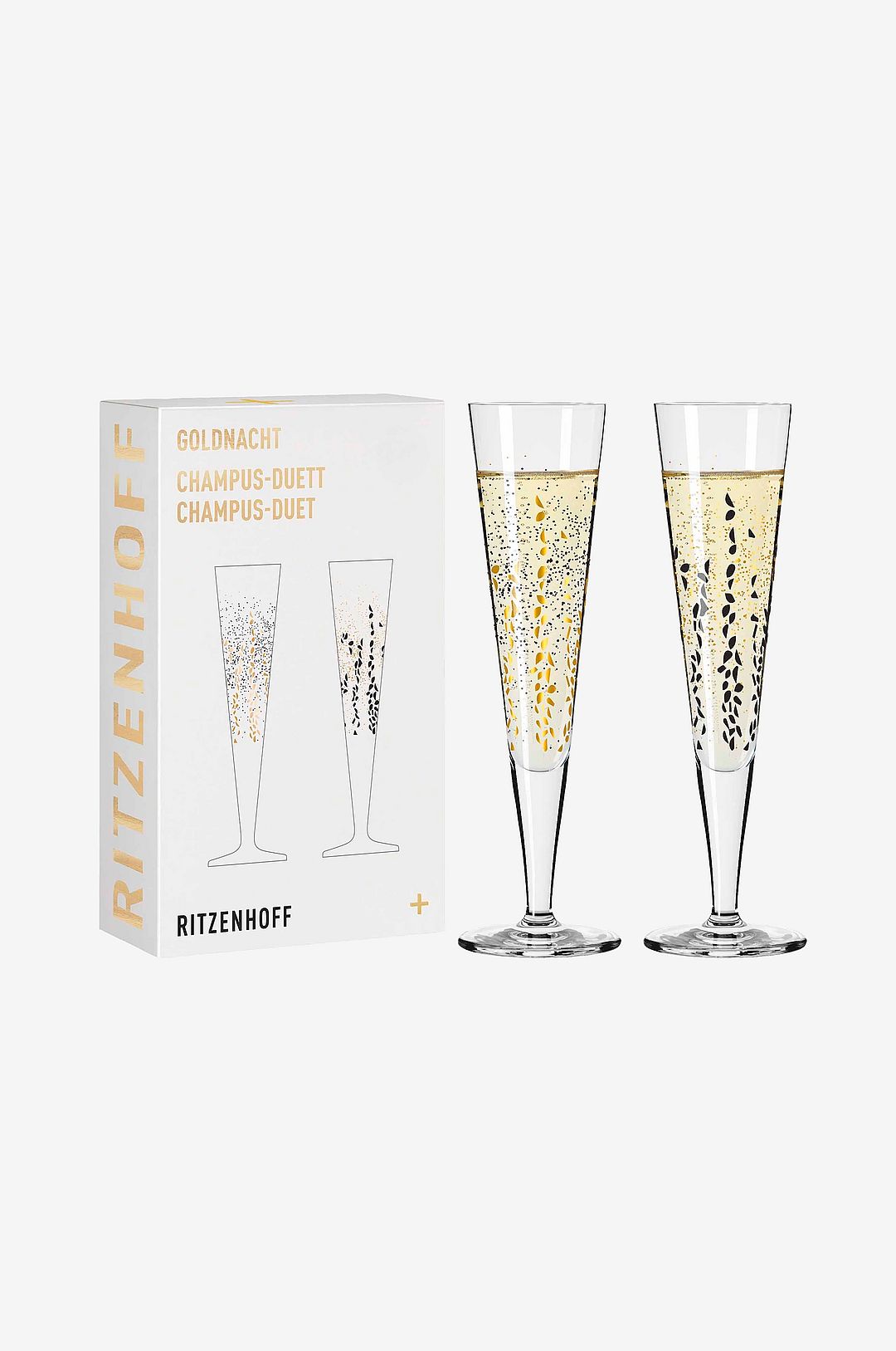 Ritzenhoff – Champagneglas Goldnacht 2-pack – Transparent – Vinglas – Från Homeroom