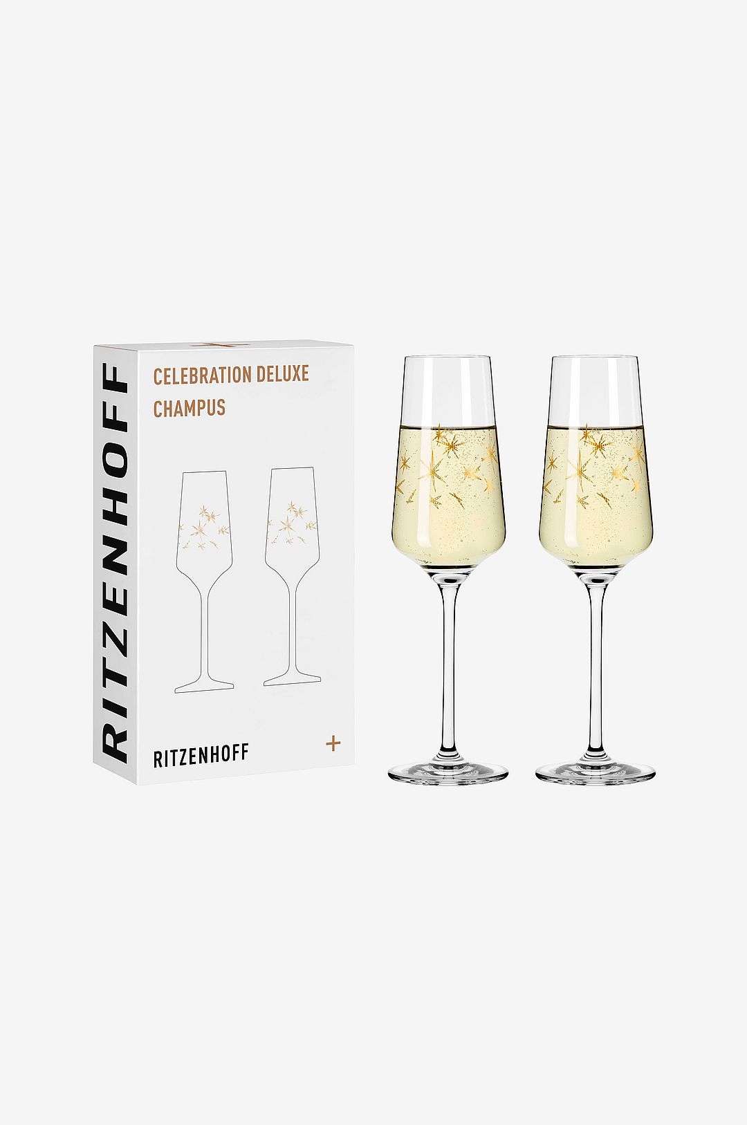 Ritzenhoff – Champagneglas Celebration Deluxe 2-pack – Transparent – Vinglas – Från Homeroom