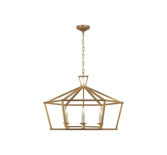 Darlana Wide taklampa sexkantig antik mässing