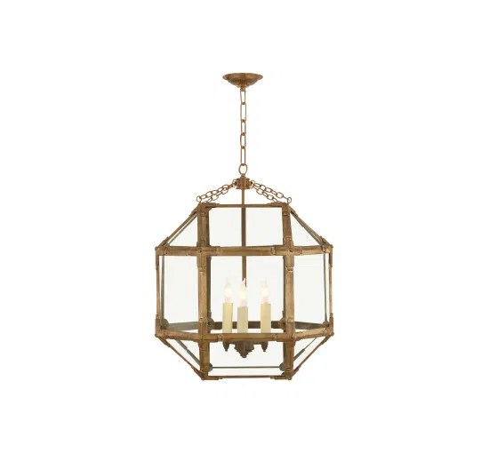 Morris taklampa Gilded Iron/klarglas M