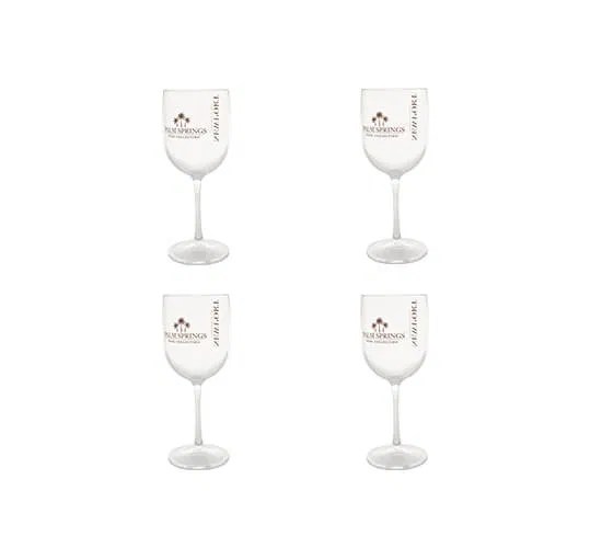 Palm Springs vinglas transparent 4-pack