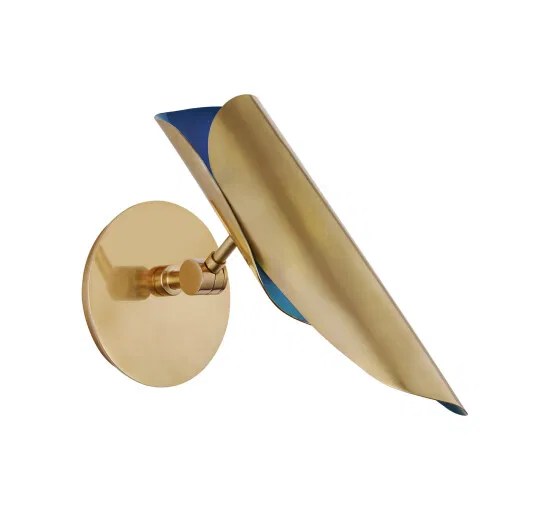 Flore vägglampa mässing