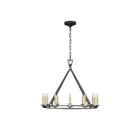 Darlana taklampa rund svart M