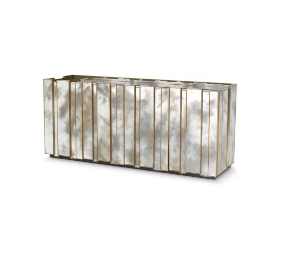 Nottingham byrå spegelglas/borstad mässing