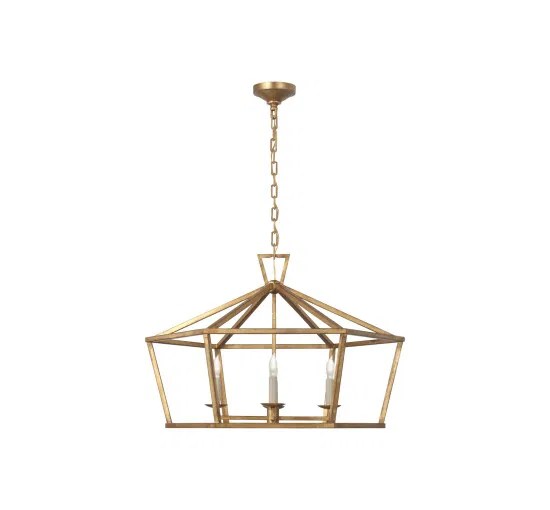 Darlana Wide taklampa sexkantig Gilded Iron