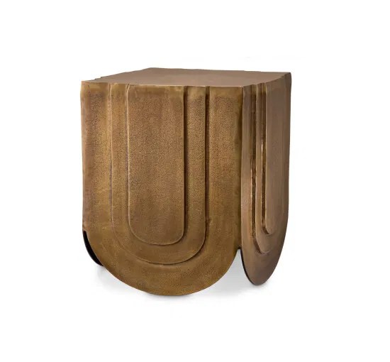 Gubbio sidobord antik mässing