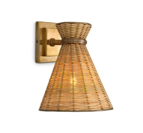 Kon tiki vägglampa beige
