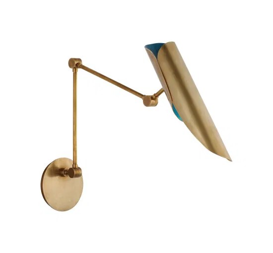 Flore vägglampa dubbel mässing