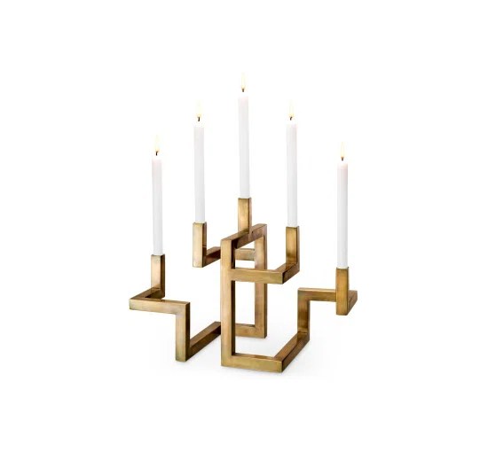 Skyline ljusstake vintage mässing