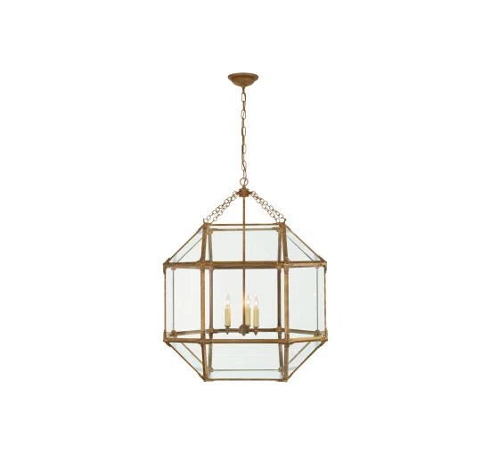 Morris taklampa Gilded Iron/klarglas L