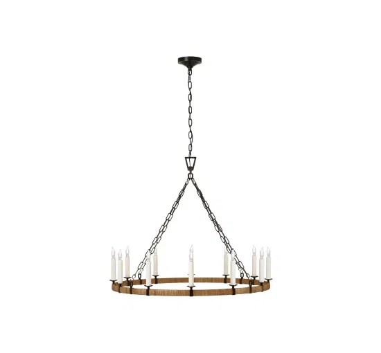 Darlana wrapped taklampa rund aged iron L