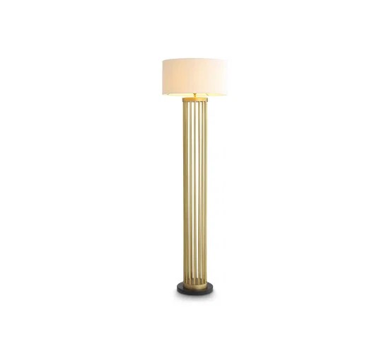 Condo golvlampa antik mässing/vit